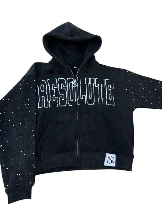 RS Distressed Zip hoodie (PRE-ORDER)